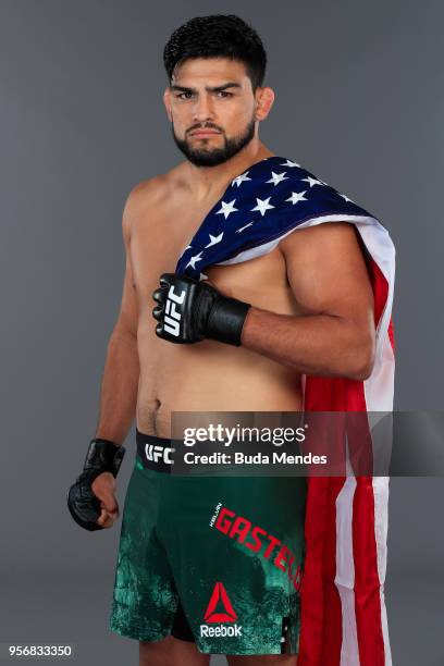 Kelvin Gastelum of the United States poses for a portrait during a UFC photo session on May 09, 2018 in Rio de Janeiro, Brazil.