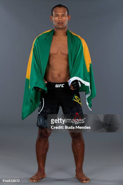 Ronaldo Jacare of Brazil poses for a portrait during a UFC photo session on May 09, 2018 in Rio de Janeiro, Brazil.