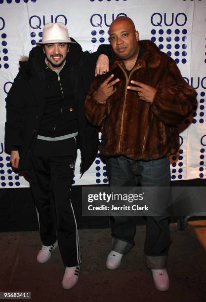 Cassidy and Rev Run attend The Sugar Shack event at Quo Nightclub on January 10, 2010 in New York City.