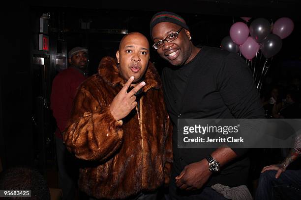 Rev Run and Mike Kyser attend Angie Martinez Birthday Bash At Quo Nightclub on January 10, 2010 in New York City.