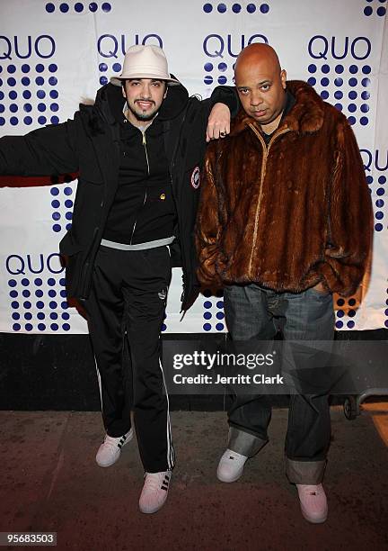 Cassidy and Rev Run attend Angie Martinez Birthday Bash At Quo Nightclub on January 10, 2010 in New York City.