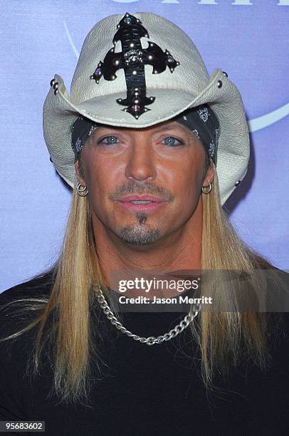 Bret Michaels arrives at NBC Universal's Press Tour Cocktail Party at Langham Hotel on January 10, 2010 in Pasadena, California.