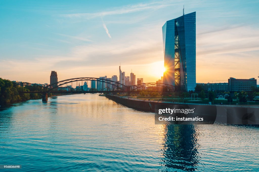 Europäische Zentral Bank Building in Frankfurt
