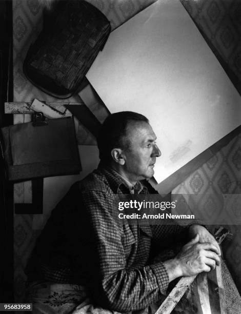 Portrait of German Expressionist painter George Grosz, January 19, 1942 in Bayside in New York.