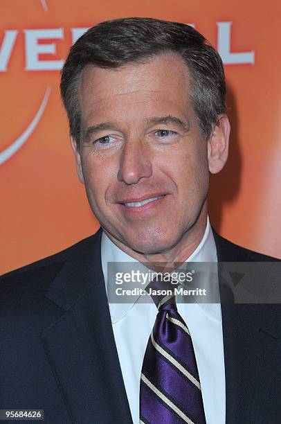 Brian Williams arrives at NBC Universal's Press Tour Cocktail Party at Langham Hotel on January 10, 2010 in Pasadena, California.