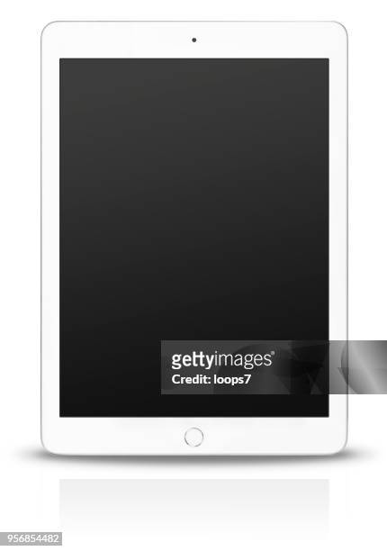 ipad pro met zwart leeg scherm - loops7 stockfoto's en -beelden