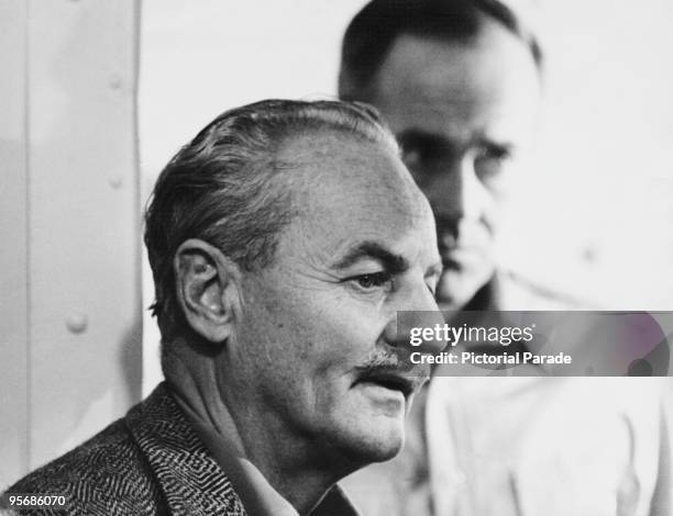 American film producer and screenwriter Darryl F. Zanuck on the set of 'The Longest Day', at Fox Boulogne Studios, Paris, , 1962. Behind him is actor...