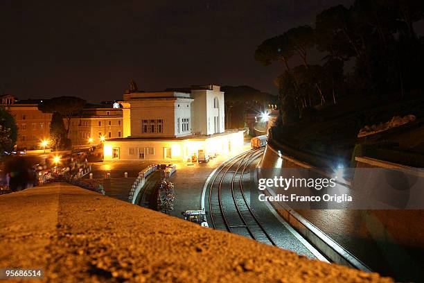 View of the train Station inside Vatican on May 30, 2009 in Vatican City, Vatican. The Vatican Gardens have been a place of quiet and meditation for...