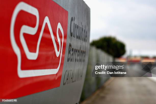 General view of the circuit during previews ahead of the Spanish Formula One Grand Prix at Circuit de Catalunya on May 10, 2018 in Montmelo, Spain.