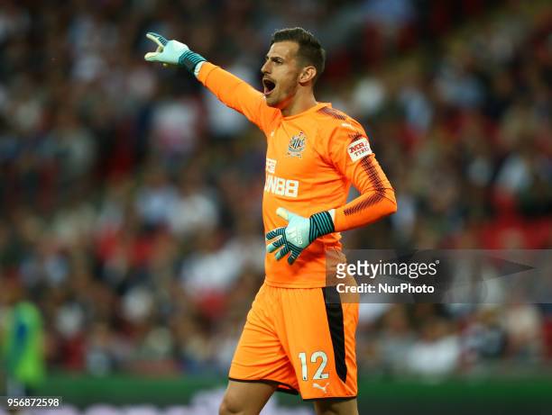Newcastle United's Martin Dubravka during the English Premier League match between Tottenham Hotspur and Newcastle United at Wembley, London, England...