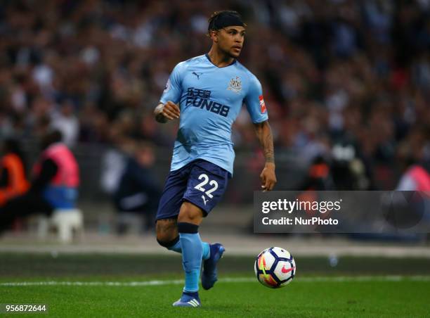 Newcastle United's DeAndre Yedlin during the English Premier League match between Tottenham Hotspur and Newcastle United at Wembley, London, England...