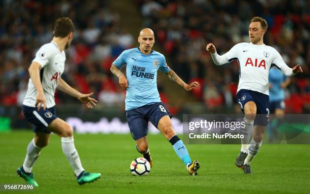 Newcastle United's Jonjo Shelvey during the English Premier League match between Tottenham Hotspur and Newcastle United at Wembley, London, England...