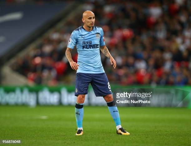 Newcastle United's Jonjo Shelvey during the English Premier League match between Tottenham Hotspur and Newcastle United at Wembley, London, England...