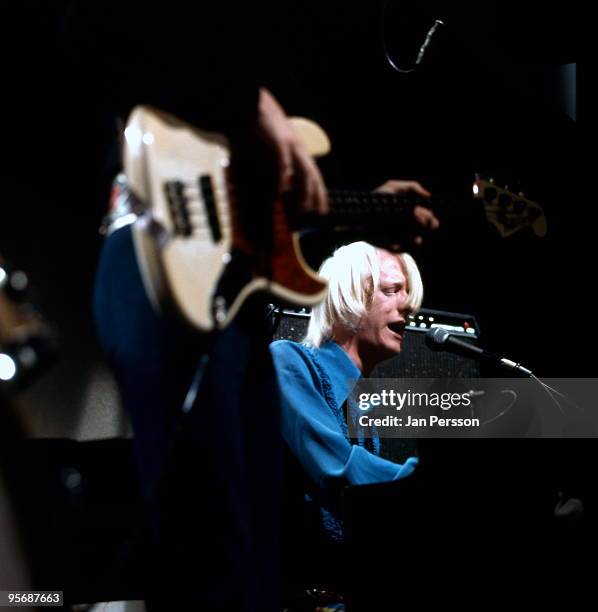 Edgar Winter performs live on stage in Copenhagen, Denmark in April 1970
