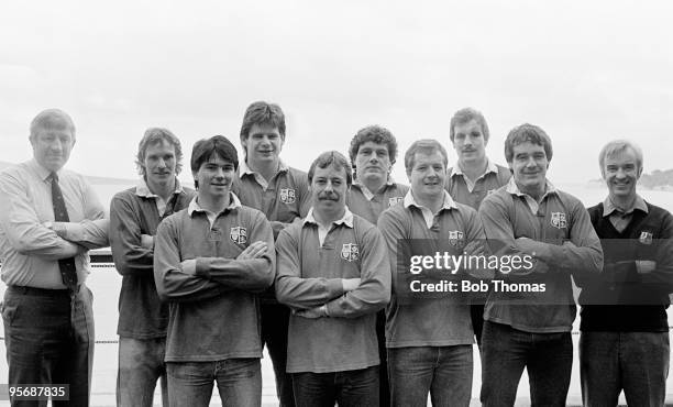 Scottish members of the British Lions - left to right: Jim Telfer , John Rutherford, Roger Baird, John Beattie, John Laidlaw, Iain Milne, Colin...