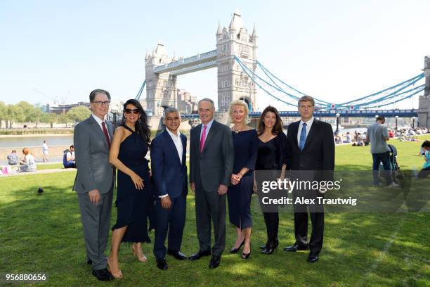 Boston Red Sox Principal Owner John W. Henry, Linda Pizzuti Henry, Mayor of London Sadiq Khan, Commissioner of Baseball Robert D. Manfred Jr.,...