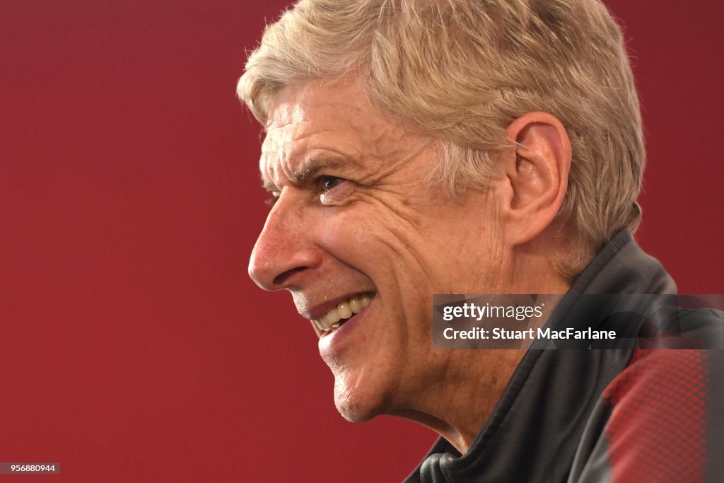 Arsene Wenger Attends his Last Arsenal Press Conference