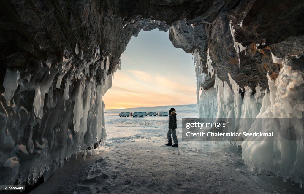 Baikal Lake in winter, Russia.