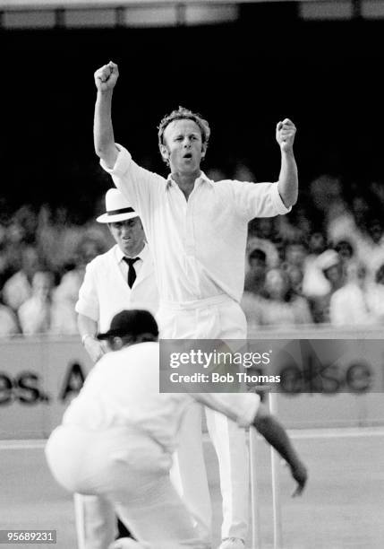 England bowler Derek Underwood during the 3rd Test match between England and Australia at Trent Bridge in Nottingham, 28th July 1977. In the...