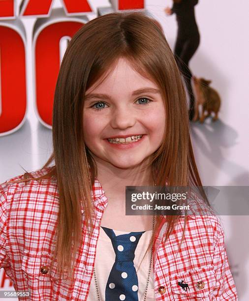 Actress Morgan Lilly arrives at The Spy Next Door world premiere at The Grove on January 9, 2010 in Los Angeles, California.