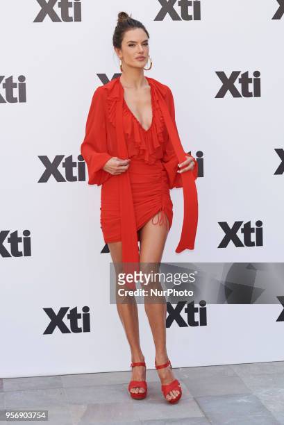 Alessandra Ambrosio attends the XTI new campaig presentation at Santo Mauro Hotel in Madrid on May 10, 2018