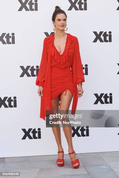 Alessandra Ambrosio attends the XTI new campaig presentation at Santo Mauro Hotel in Madrid on May 10, 2018