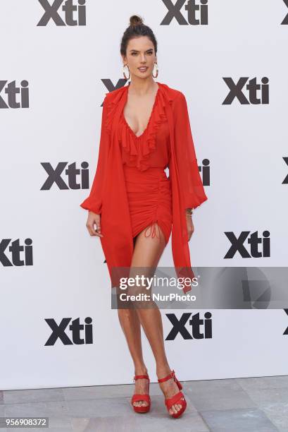 Alessandra Ambrosio attends the XTI new campaig presentation at Santo Mauro Hotel in Madrid on May 10, 2018