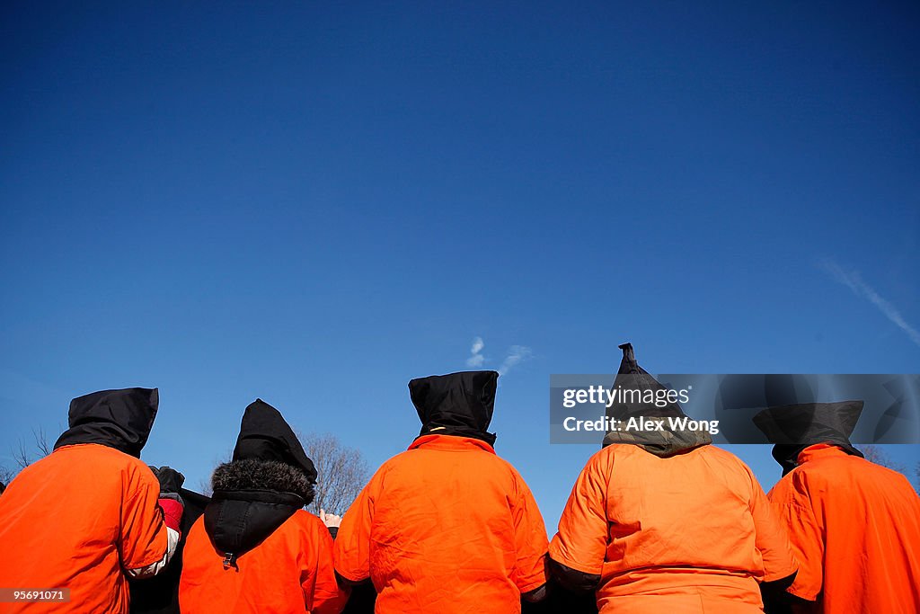 Protestors Mark 8th Anniversary Of Opening Of Gitmo Prison At White House