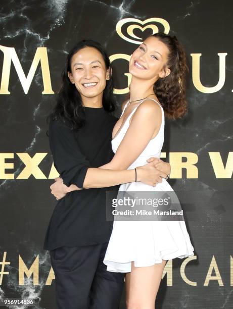 Bella Hadid and Alexander Wang attend the photocall for Magnum during the 71st annual Cannes Film Festival on May 10, 2018 in Cannes, France.