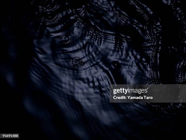 ripples in dark water - murky water stockfoto's en -beelden