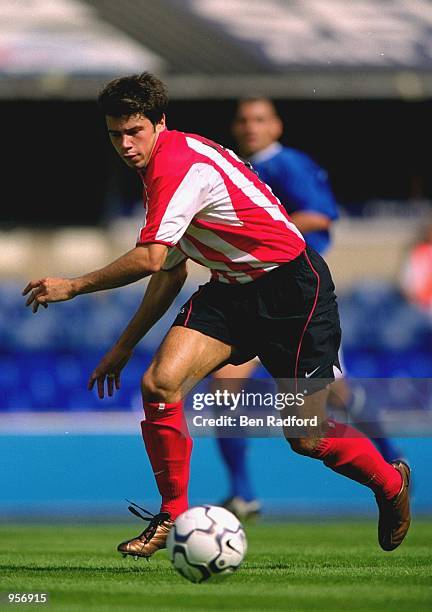 Mateja Kezman of PSV Eindhoven runs with the ball during the pre-season friendly match against Ipswich Town played at Portman Road, in Ipswich,...