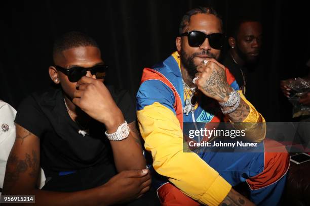 BlocBoy JB and Dave East attend Tee Grizzley's Secret Listening Party at Electric Lady Studio on May 9, 2018 in New York City.