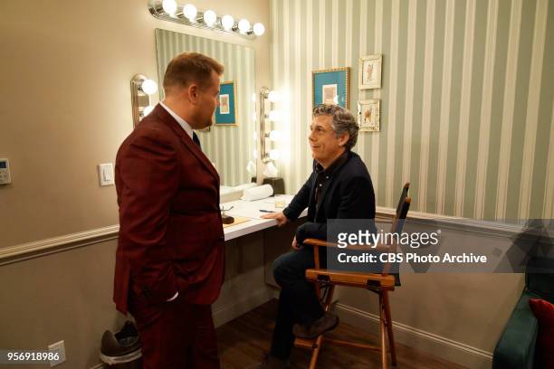 The Late Late Show with James Corden airing Tuesday, May 8 with guests Melissa McCarthy and Chris Parnell. Pictured: James Corden and Chris Parnell.