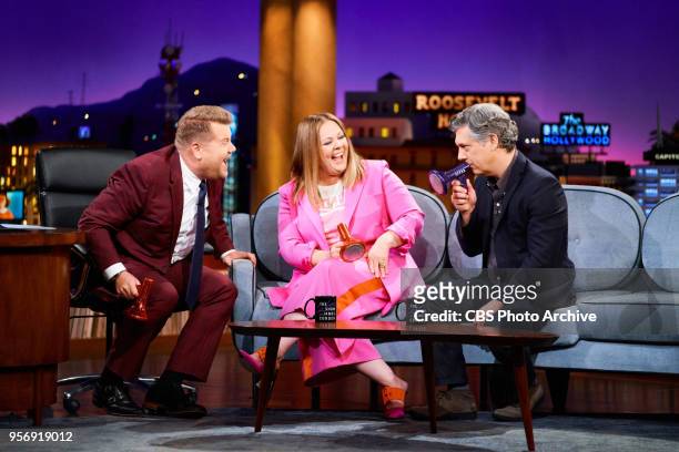 The Late Late Show with James Corden airing Tuesday, May 8 with guests Melissa McCarthy and Chris Parnell.