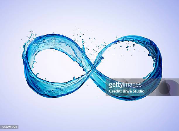 blue water infinity - symmetry stock pictures, royalty-free photos & images