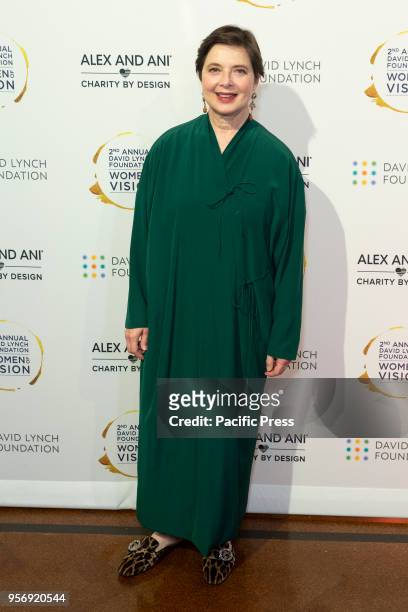 Isabella Rossellini wearing dress by Stella McCartney attends David Lynch Foundation Women of Vision Benefit Luncheon at 583 Park Avenue.