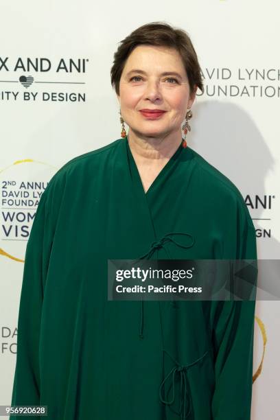 Isabella Rossellini wearing dress by Stella McCartney attends David Lynch Foundation Women of Vision Benefit Luncheon at 583 Park Avenue.