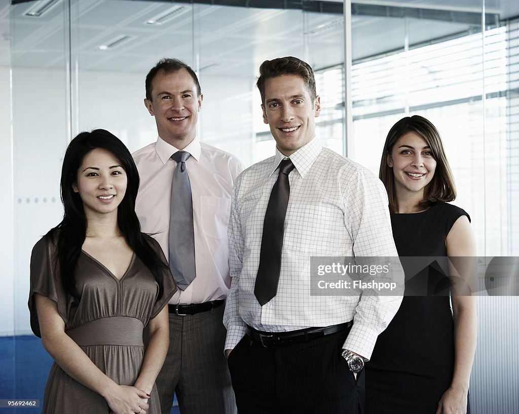 Group portrait of colleagues at work