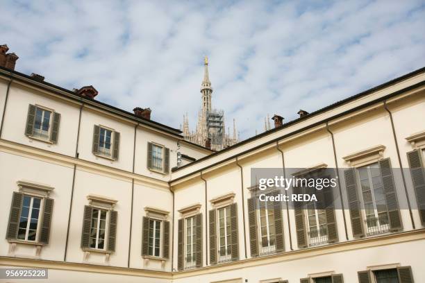 Palazzo Reale courtyard, Milan, Lombardy, Italy, Europe.