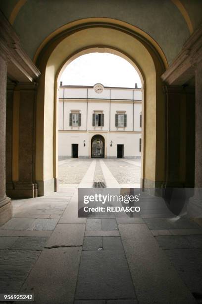 Palazzo Reale courtyard, Milan, Lombardy, Italy, Europe.