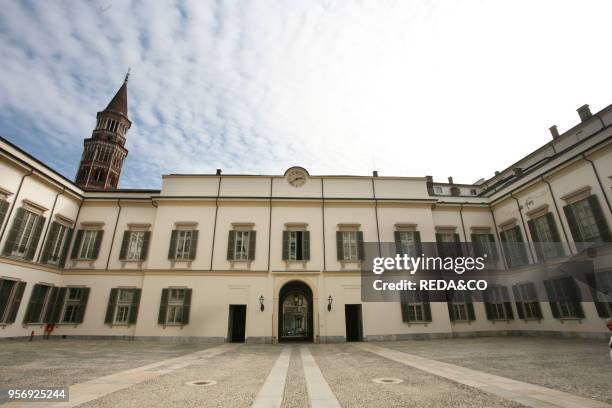 Palazzo Reale courtyard, Milan, Lombardy, Italy, Europe.