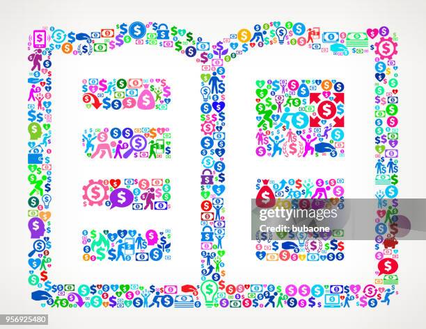 newspaper money vector icon pattern - diary lock stock illustrations