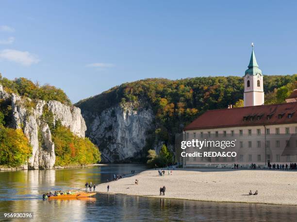 Weltenburg Monastery and the Danube Gorge during fall. Europe. Central Europe. Germany. Bavaria. October.