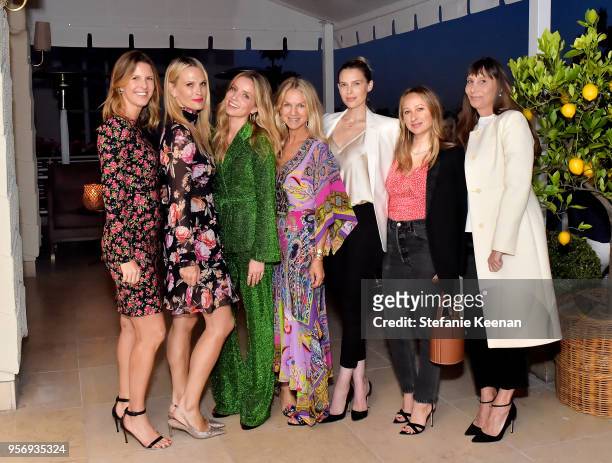 Candace Nelson, Molly Sims, Annabelle Wallis, Crystal Lourd, Sara Foster, Jennifer Meyer and Jacqui Getty attend Aerin Lauder, Crystal Lourd and...