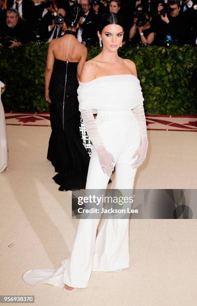 Kendall Jenner attends Heavenly Bodies: Fashion & The Catholic Imagination Costume Institute Gala at Metropolitan Museum of Art on May 7, 2018 in New...