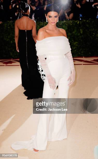 Kendall Jenner attends Heavenly Bodies: Fashion & The Catholic Imagination Costume Institute Gala at Metropolitan Museum of Art on May 7, 2018 in New...