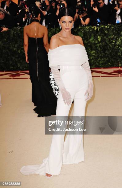 Kendall Jenner attends Heavenly Bodies: Fashion & The Catholic Imagination Costume Institute Gala at Metropolitan Museum of Art on May 7, 2018 in New...
