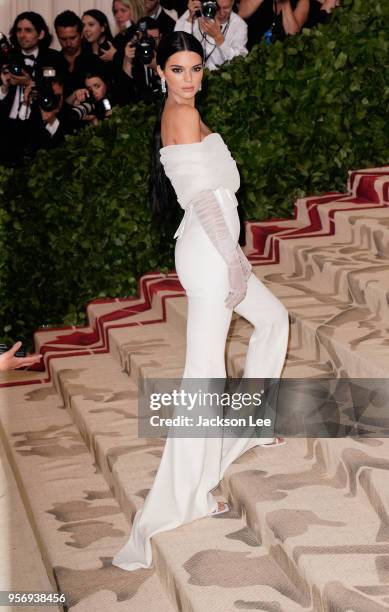 Kendall Jenner attends Heavenly Bodies: Fashion & The Catholic Imagination Costume Institute Gala at Metropolitan Museum of Art on May 7, 2018 in New...