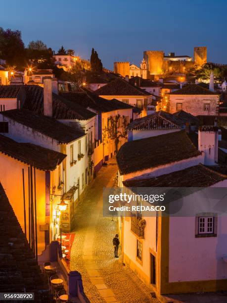 Historic small town Obidos with a medieval old town. A tourist attraction north of Lisboa Europe. Southern Europe. Portugal.