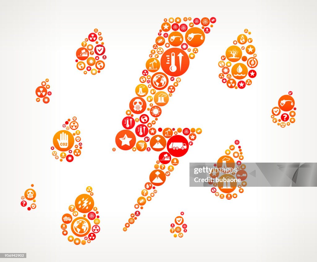 Rain & Thunder Climate Change Vector Icon Pattern